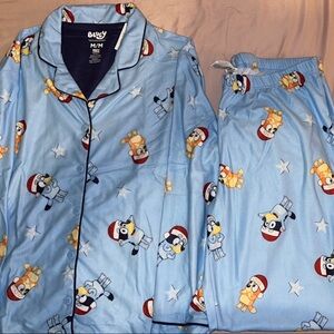 Light Blue Bluey Pajamas set